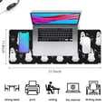 thumbnail image 5 of Long Mouse Pads for Desk,Halloween Ghosts and Skulls Desk Mats on Top Of Desks, Desk Mouse Pad Extra Large with 3mm Non-Slip Base and Stitched Edge for Gaming,Office,Work,Home 31.5"x11.8", 5 of 6