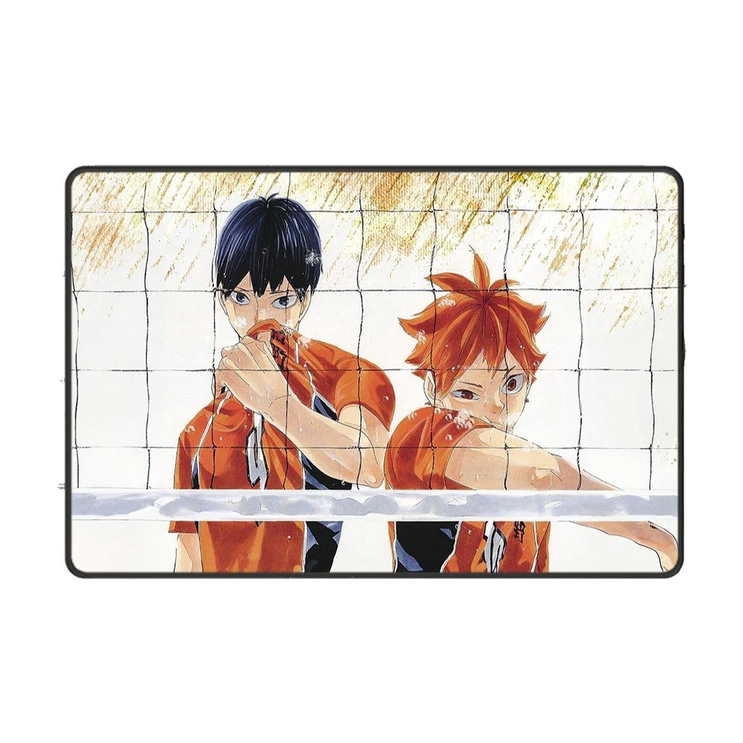 Anime-Themed Gaming Mouse Pad, Large Desk Mat with Non-Slip Base, Kageyama & Hinata Design