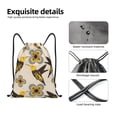 thumbnail image 5 of Drawstring Backpack - Yellow Flowers Hummingbird Splash Proof Small Drawstring Gym Bag for Women Men, Cinch Sports String Bag Backpack for Travel Swimming Beach, 5 of 8