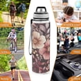 thumbnail image 7 of Sports Water Bottle 1000ML Tritan Food Grade Clear Water Bottle Fitness Outdoor Sports Bike Vibrant Maroon Flowers, 7 of 7