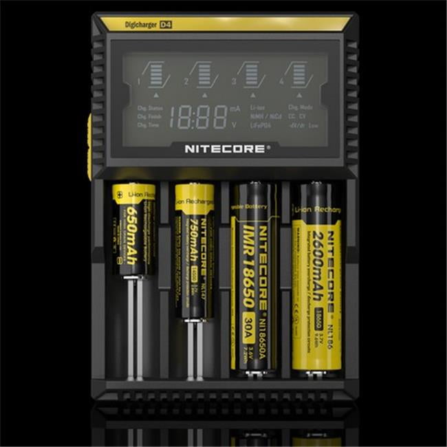 Nitecore D4 Digital D4 Compatible with Li ion, Ni MH & Ni CD