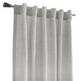 thumbnail image 3 of Loft Living Davos Textered Jacquard Dual Header(Back Tab/Rod Pocket) Single Curtain Panel Light-filtering 52" x 95" in Silver, 3 of 5