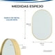 thumbnail image 3 of Espejo Ovalado Gravita 60X80CM Marco DE Aluminio Dorado Mate, 3 of 5
