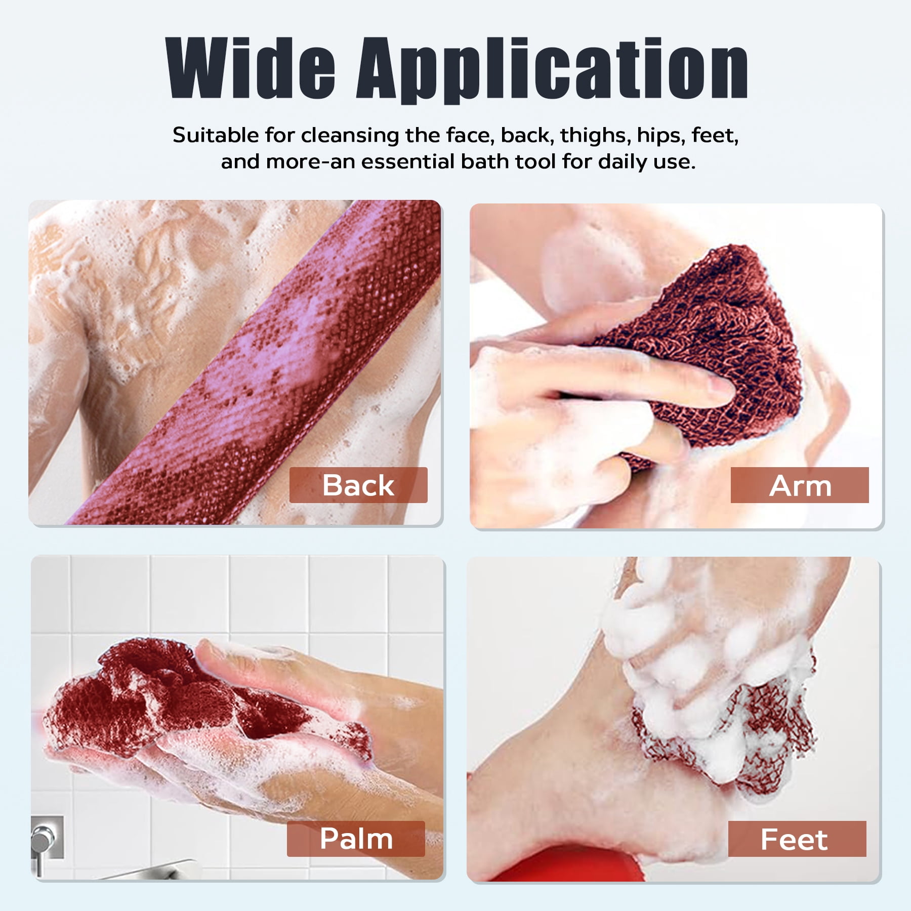 Exfoliating Net Sponge, Stretch Exfoliating Mesh Sponge