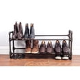 thumbnail image 2 of Real Home Innovations 2-Tier Heavy Duty Shoe Rack, Metal, Black, 2 of 8