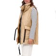 thumbnail image 4 of qolati Womens Long Puffer Vest Quilted Sleeveless Zip Up Down Jacket Fall Winter Warm Lightweight Open Front Coat Outerwear with Pockets, 4 of 5