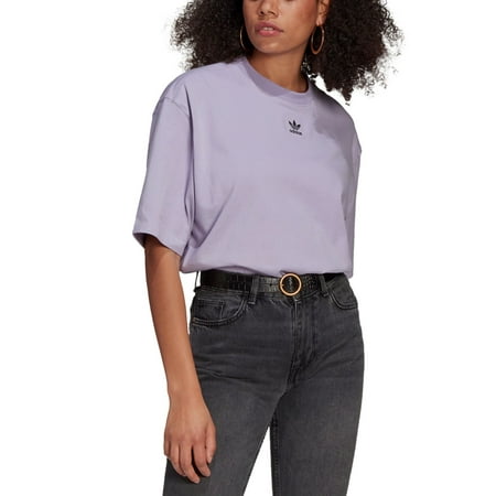 adidas Original Womens Crewneck T-Shirt,Purple,X-Large