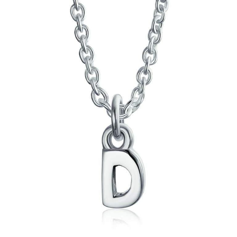 Bling Jewelry Letter D Block Alphabet Initial Ankle Bracelet Anklet Sterling Silver