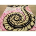 thumbnail image 6 of Hand-tufted Wool Black Contemporary Abstract Paisley Rug, 6 of 9