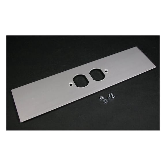 Wiremold Duplex Cover Plate,Gray,Aluminum ALA-DR