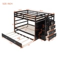 thumbnail image 6 of Full Over Full Bunk Bed with Twin Size Trundle and Staircase, White(OLD SKU:LT000268AAK), 6 of 19