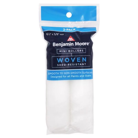 Rollo Benjamin Moore, tejido, 16,5 cm de ancho x 0,95 cm, S Mini, paquete de 2