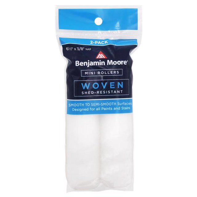 Rollo Benjamin Moore, tejido, 16,5 cm de ancho x 0,95 cm, S Mini, paquete de 2