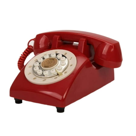 HOMYL Guestbook Telephone Old Fashioned Desk Telephone for Bar Office Desk Red