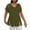 Army Green, variant on Women's Short Sleeve Cut Out Cold Shoulder Tops Deep V Neck T Shirts