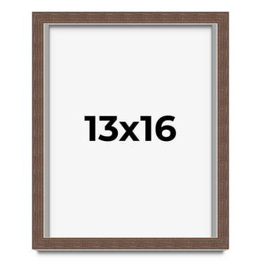 13x16 Shadow Box Frame Brown | 1.125 inches Deep Real Wood Rustic Shadowbox Display Frame | UV