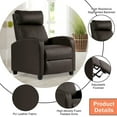thumbnail image 5 of YRLLENSDAN Recliner Chair for Living Room Home Theater Seating Single Sofa Lounge with Padded Seat Backrest PU Leather for Adults, Brown, 5 of 8
