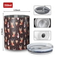 thumbnail image 4 of 12oz Coffee Tumblers Dark Christmas Animal Pattern Stainless Steel Vacuum Insulated Travel Tumbler Coffee Cups Mug with Lid and Straw with Cleaning Brush for Cold & Hot Drinks, 4 of 5