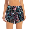 thumbnail image 2 of Fuzoiu Paisley Print Women's Athletic Shorts, Double-Layer Running Shorts with Pocket,Women's Workout Shorts for Yoga, Gym, and Workouts-X-Large, 2 of 7