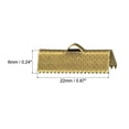 thumbnail image 2 of Unique Bargains 180Pack Ribbon Crimp Clamp Ends 22mm Cord End Clasp for DIY Craft Bronze Tone, 2 of 7