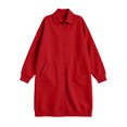 thumbnail image 7 of WIZUTIZ Women's Solid Color Button Down Lapel Collar Coat Mid-Length Long Sleeve Pockets Loose Fit Casual Winter Warm Outerwear, 7 of 7
