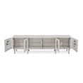 thumbnail image 4 of Michael Amini Eclipse Poplar Wood & Glass Media Cabinet in Moonlight Gray, 4 of 9