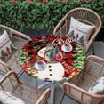 thumbnail image 3 of Christmas Tree Elk Snowflake Fitted Round Tablecloths Table Covers 45"-54",Waterproof Table Cloth for Kitchen Holiday Party Tables Decor, 3 of 9