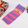 thumbnail image 3 of Womens Sheer Striped Thigh High Stockings Plus Size Over The Knee Socks, 3 of 5