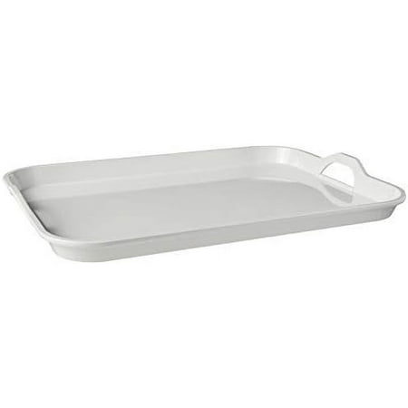 

Melamine Serving Tray With Handles 20 X 15 White