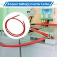 thumbnail image 7 of 1 Pc Battery Inverter Cable 6 AWG Gauge 3.5FT 5/16" Lug Battery Cable Universal for Car Vehicle Boat RV Solar Tinned Copper Red, 7 of 7
