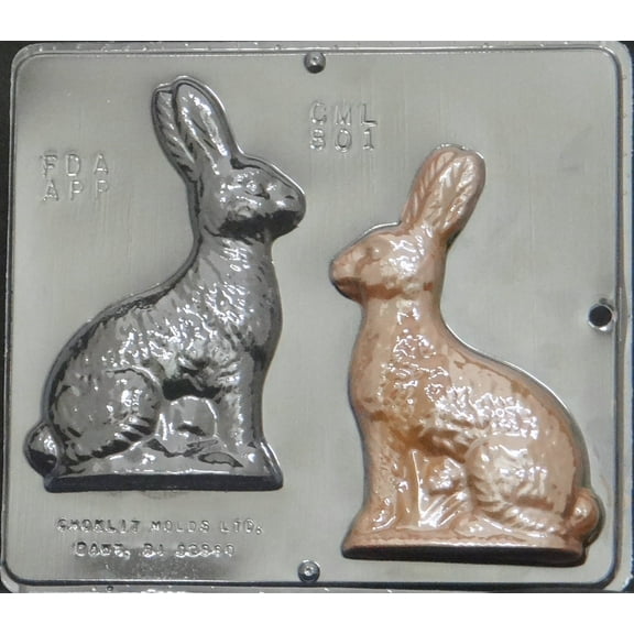 Candy Molds N More 2-Cavity Easter Bunny Chocolate Candy Mold 801