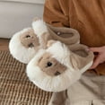 thumbnail image 4 of ZELAND Unisex Cute Lion Plush Slippers: Women's and Men's Winter Warm House Shoes, Fuzzy Fleece-Lined Cartoon Animal Slides, Anti-Slip Cozy Bedroom Loafers, Matching Couple's Holiday Gift for Adults, 4 of 7
