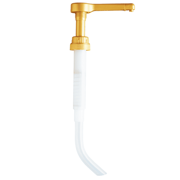 Sauce Pump Dispenser for Torani 64 Ounce Bottles, Twist Locks, Washable, Gold