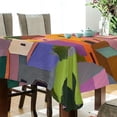 thumbnail image 5 of Yayeee Tablecloths 60" x 108" Rectangle Wrinkle Resistant Party Table Cover, Purple Cityscape Painting, 5 of 8