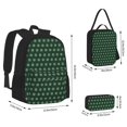 thumbnail image 2 of Disketp Green Buffalo Plaid Merry Christmas Mochila Estampada de Gran Capacidad con Lonchera y Estuche, Set de 3 Piezas para Estudiantes, 2 of 7