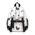 thumbnail image 3 of Hen and Egg White Pattern Backpack for School, Cute School Bag with Adjustable Shoulder Straps and Padded Back, 15"x11.42"x5.5", 3 of 5
