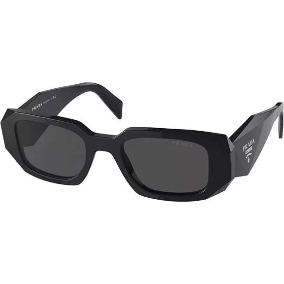 Prada PR 17WS 1ABS0 Black Sunglasses Dark Grey Lens