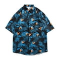 thumbnail image 2 of KIHOUT Summer Shirts for Men Men Hawaiian Short Sleeve Beach Shirt Printed Summer Casual Button Turn-down Collar Shirts, 2 of 3