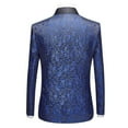 thumbnail image 4 of Traje de esmoquin jacquard para hombre, corte entallado, de dos piezas, para boda, fiesta y graduación, s202412241253, 4 of 5