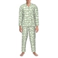 thumbnail image 3 of Fotbe Cute Frog Pijama de Hombre con Estampado de Manga Larga, Conjunto de 2 Piezas, Ropa de Dormir Suave y Cómoda con Bolsillos-X-Large, 3 of 7