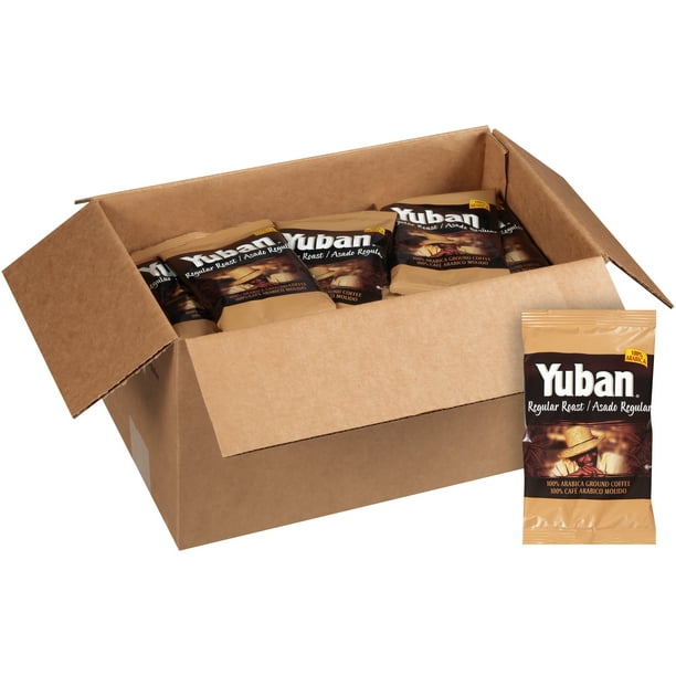YUBAN Regular Roast & Ground Coffee, 1.1 oz. Pouches (Pack of 42)