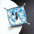 thumbnail image 6 of Multi-Size Leather Tray Four Corners Four Button Design Anti-Scratch Waterproof Convenient Cleaning Convenient Storage Milk Cow Skin Print Style Powderblue_3 Small, 6 of 8