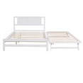 thumbnail image 4 of Full Size Bed Frame with Adjustable Trundle, Modern Platform Bed with Headboard, No Spring Required Needed, Easy Assembly, 4 of 8