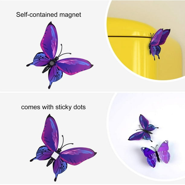 Stickers Papillon 3D, 36 Pièces Stickers Papillon Violet-Papillons  Decoratifs, Stickers Muraux Chambre Fille Adulte Papillon Decorat -  Cdiscount Maison