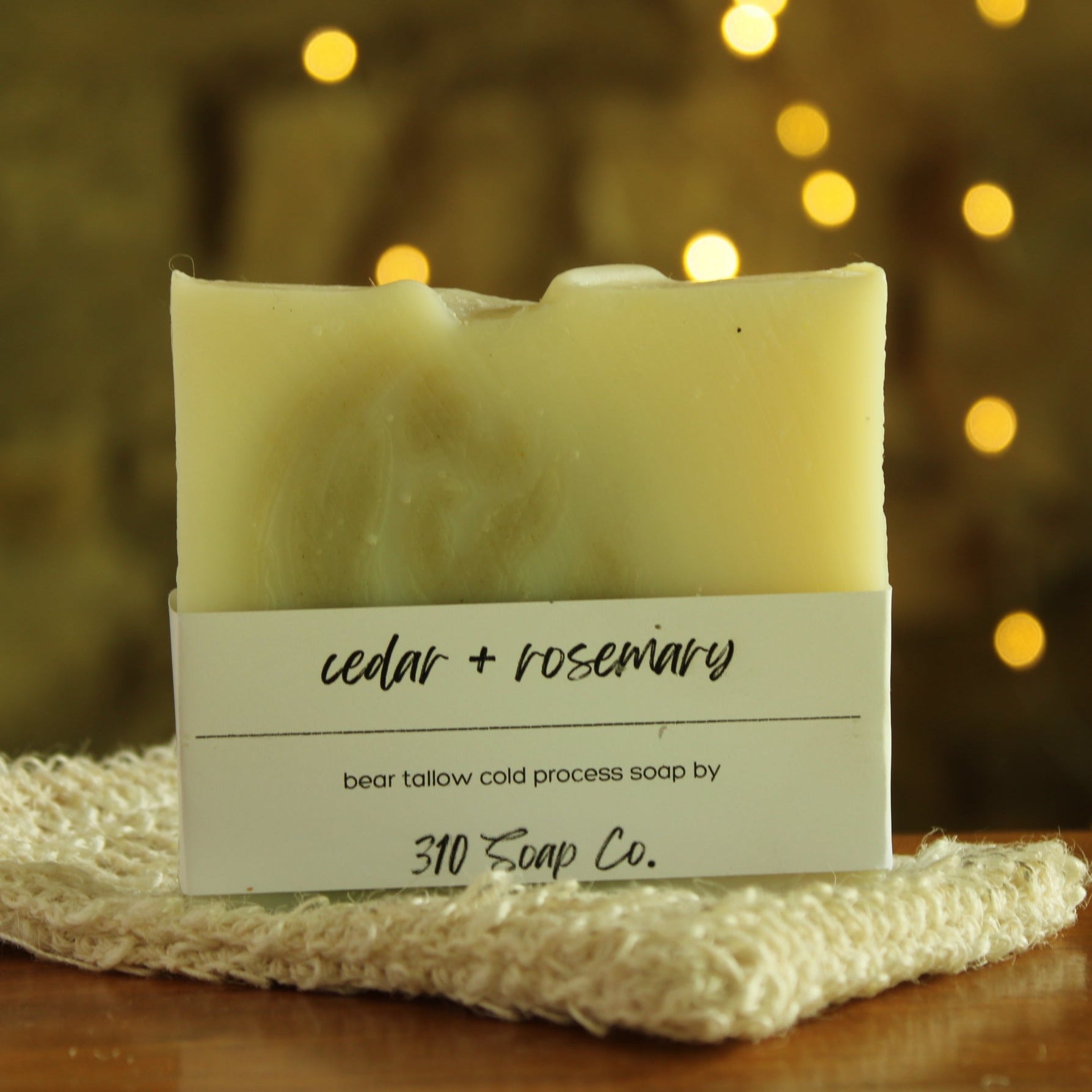 All Natural Soap Cedar + Rosemary Bear Tallow Cold Process Artisan