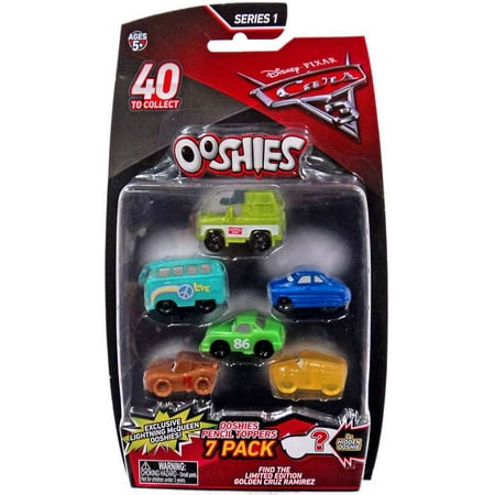 Doc Hudson Accessories - Disney / Pixar Ooshies Series 1 Roscoe, Fillmore, Doc Hudson, Chick Hicks, Muddy McQueen & Translucent Cruz Ramirez 7-Pack