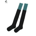thumbnail image 3 of PULLIMORE Womens Thigh High Socks Double Colors Matching Long Tube Socks Over the Knee Knit Boot Stockings (Green), 3 of 8