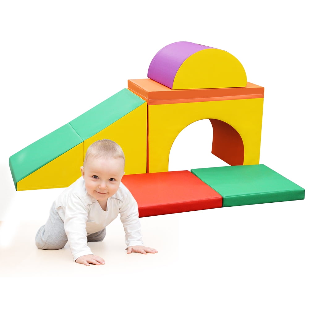 Zehnhase 5Pcs Baby Climbing Blocks Foam Play Set Indoor Xmas Gift Climbing Toys for Toddlers 13