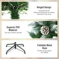 thumbnail image 6 of Resenkos 6ft Hinged Artificial Christmas Tree with Realistic Pine Cones & Stand, Green, 6 of 10