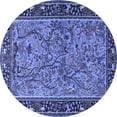 thumbnail image 1 of Ahgly Company Indoor Round Animal Blue Traditional Area Rugs, 7' Round, 1 of 4